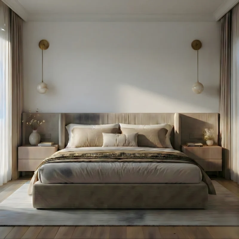 Wandleuchte aus Marmor und Kupfer für Schlafzimmer – Marbrelia