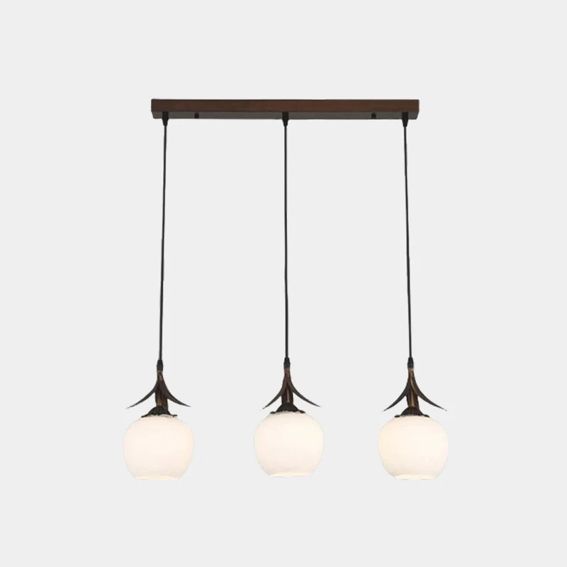 Pendant Light Contemporary Coffee White Glass Flower Lily of the Valley