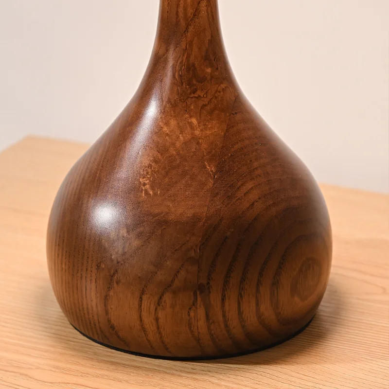 Tischlampe aus Holz und Kupferglas für Schlafzimmer – Maderi