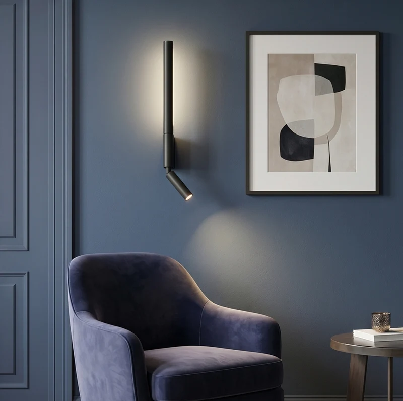 Minimalistische skandinavische LED-Wandleuchte zum Lesen – Norelys