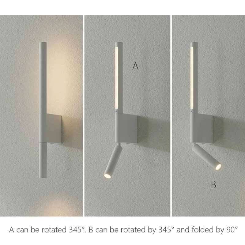 Minimalistische skandinavische LED-Wandleuchte zum Lesen – Norelys