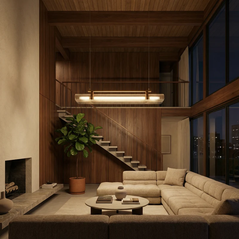 Minimalistische nordische LED-Deckenleuchte für Wohnzimmer und Esszimmer – Orithya