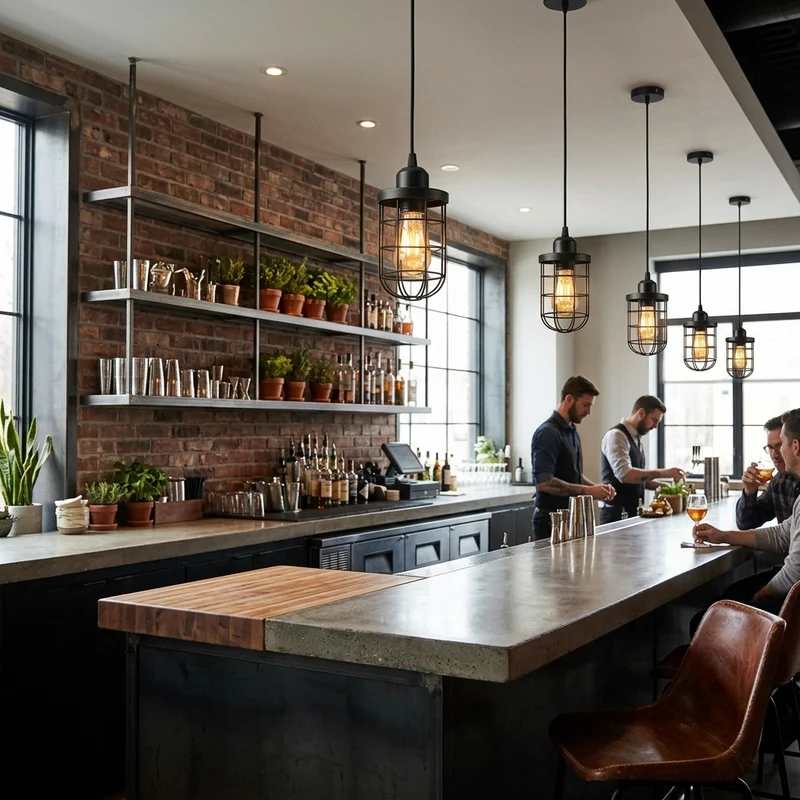 Industrial Pendelleuchte E27 Käfig Schwarz – Vintage Hängelampe ~3720