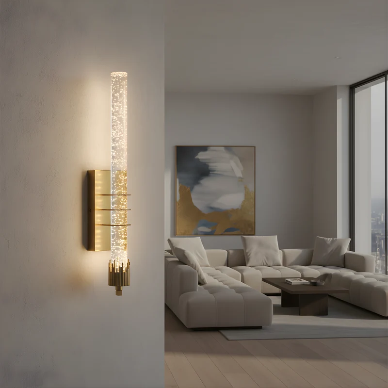 Moderne Kristall-Wandleuchte für Wohnzimmer und Schlafzimmer – Crystarion