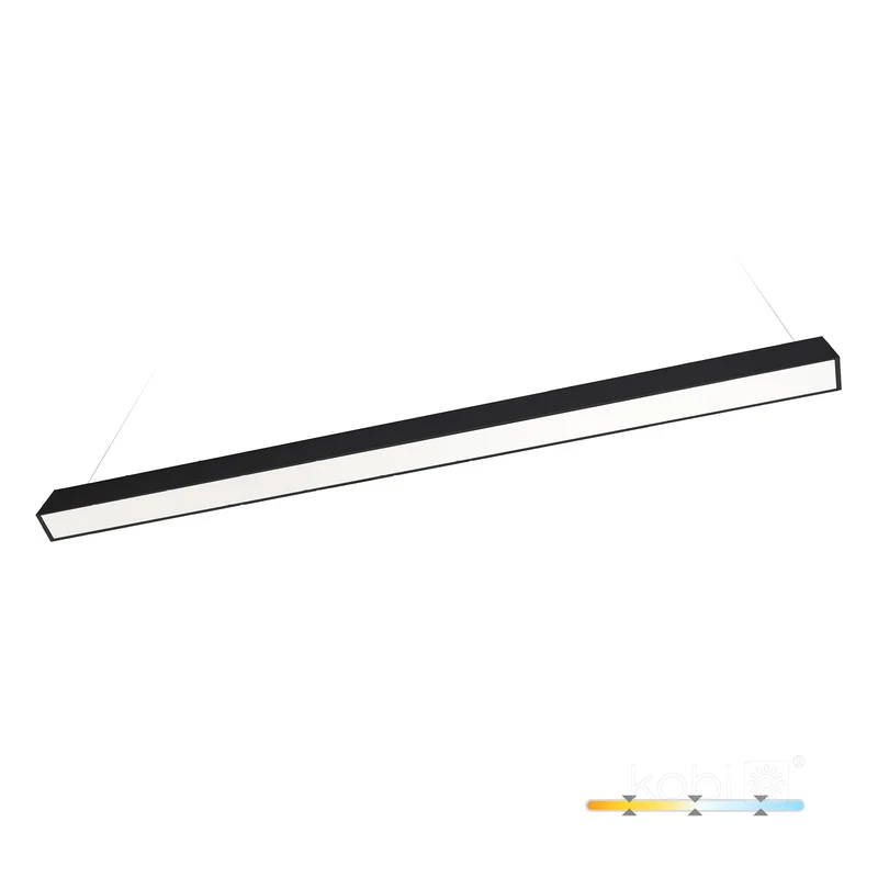 LED Linear Pendelleuchte | Bürolampe | Schwarz | 120cm | 40W | Einstellbare CCT-Lichtfarbe | KOLINE