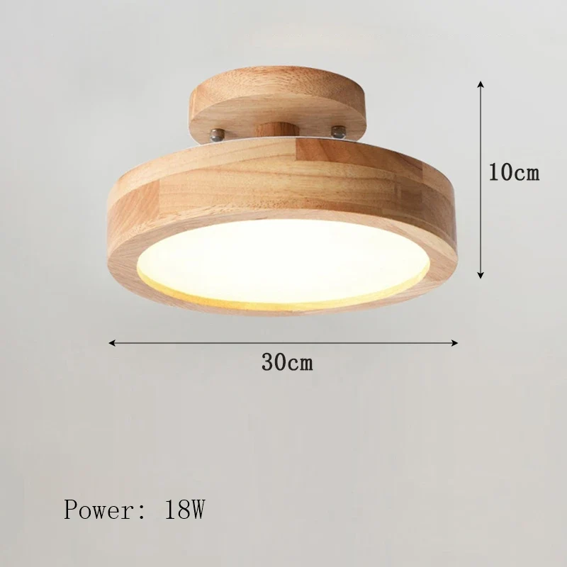 Nordische Deckenleuchte aus Holz für Flur – Arborise