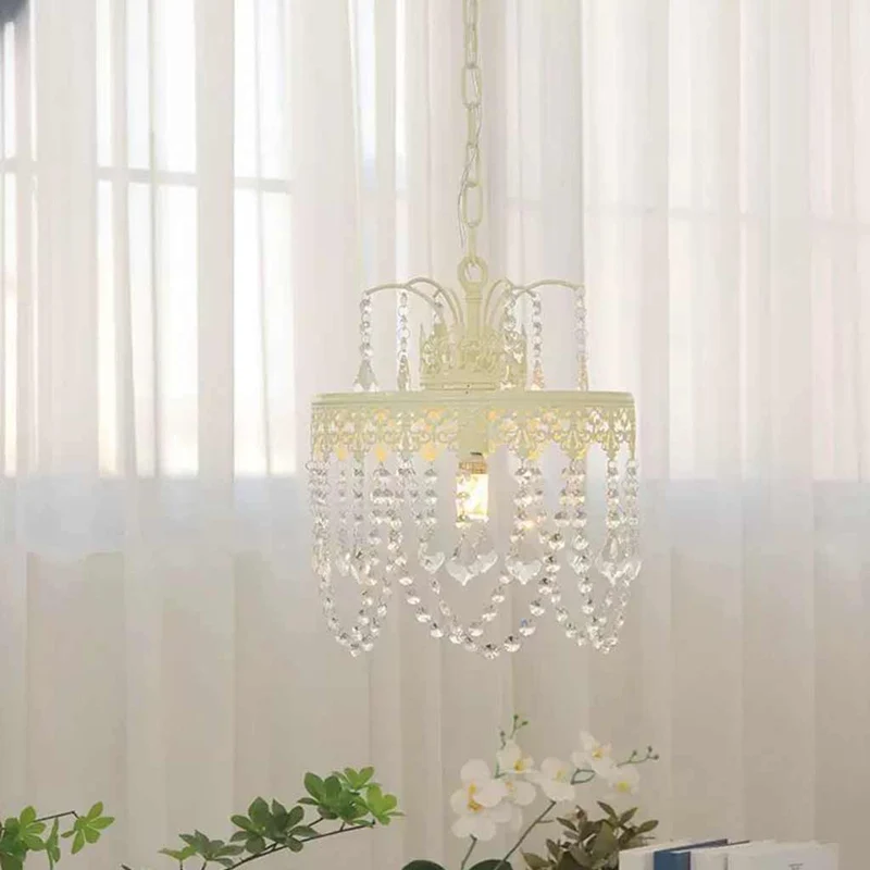 Pendant Light French Round Iron Crystal Tassel