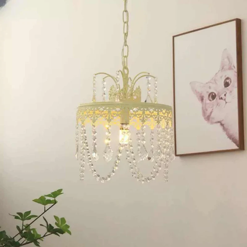 Pendant Light French Round Iron Crystal Tassel