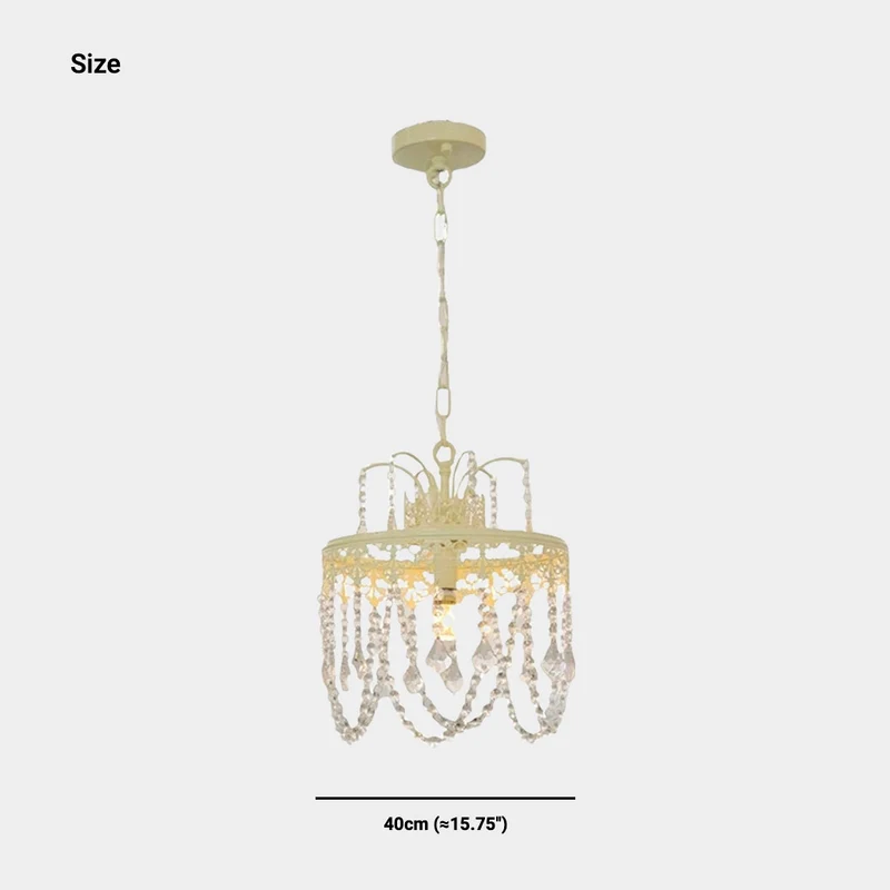 Pendant Light French Round Iron Crystal Tassel