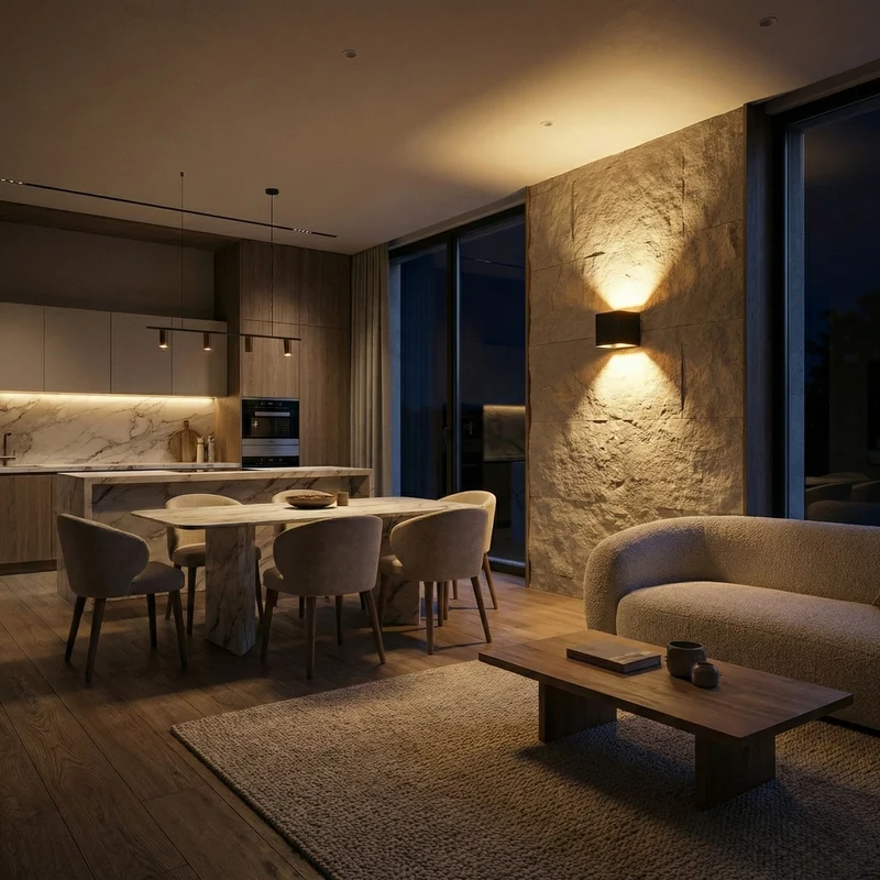 Moderne LED-Wandleuchte aus Aluminium – Krysalys