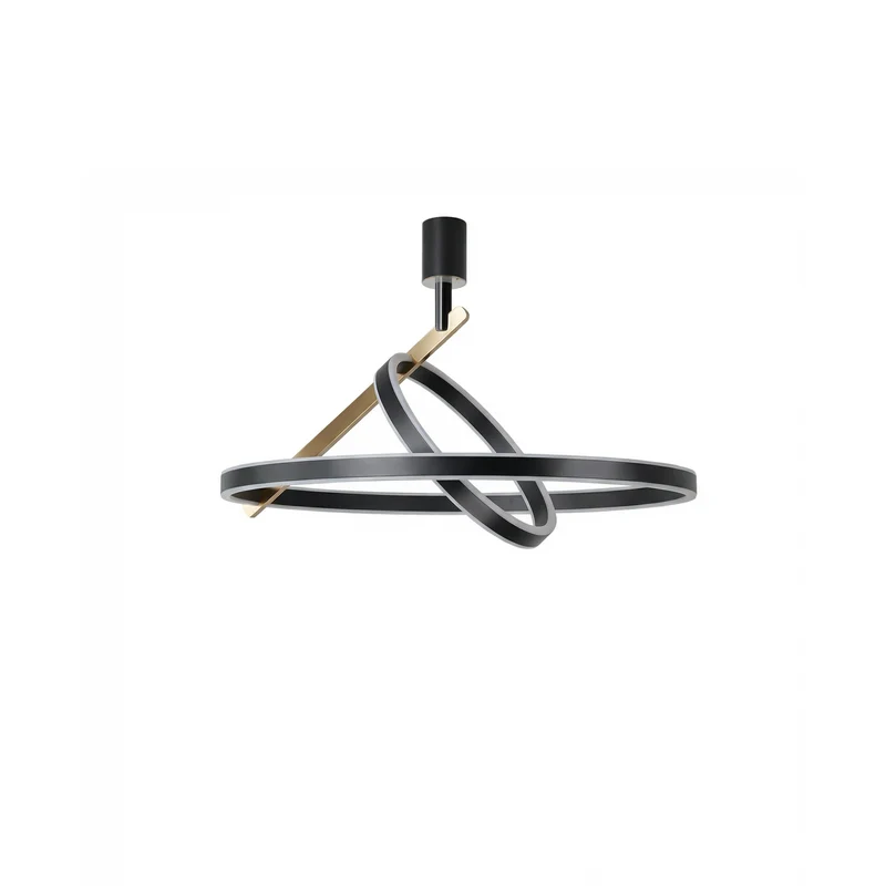 Minimalistische Deckenleuchte mit doppeltem Aluminiumring – Circadia