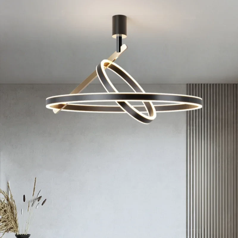 Minimalistische Deckenleuchte mit doppeltem Aluminiumring – Circadia