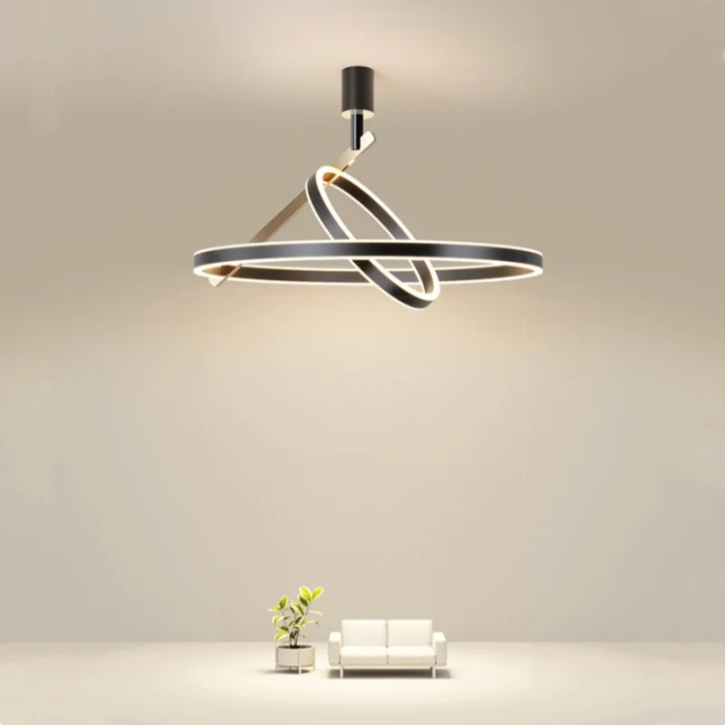 Minimalistische Deckenleuchte mit doppeltem Aluminiumring – Circadia