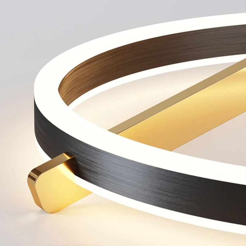 Minimalistische Deckenleuchte mit doppeltem Aluminiumring – Circadia