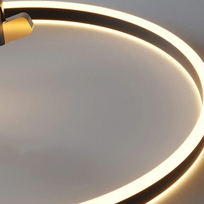 Minimalistische Deckenleuchte mit doppeltem Aluminiumring – Circadia