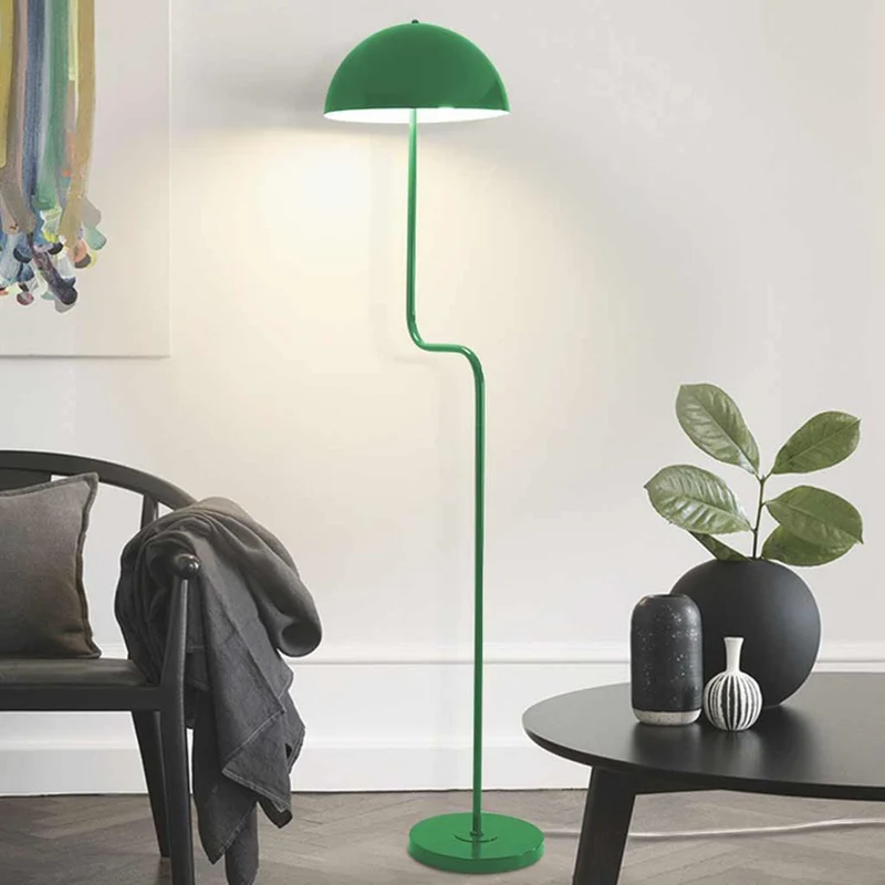 Floor Lamp Unique Bright Iron Dome Mushroom, Green