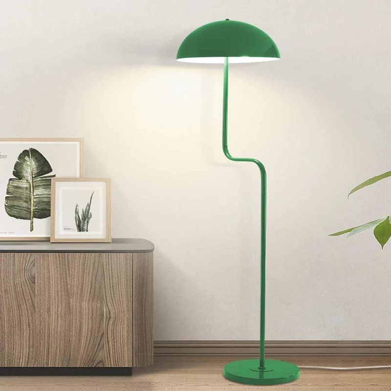 Floor Lamp Unique Bright Iron Dome Mushroom, Green
