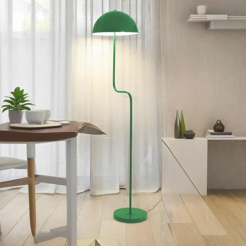 Floor Lamp Unique Bright Iron Dome Mushroom, Green