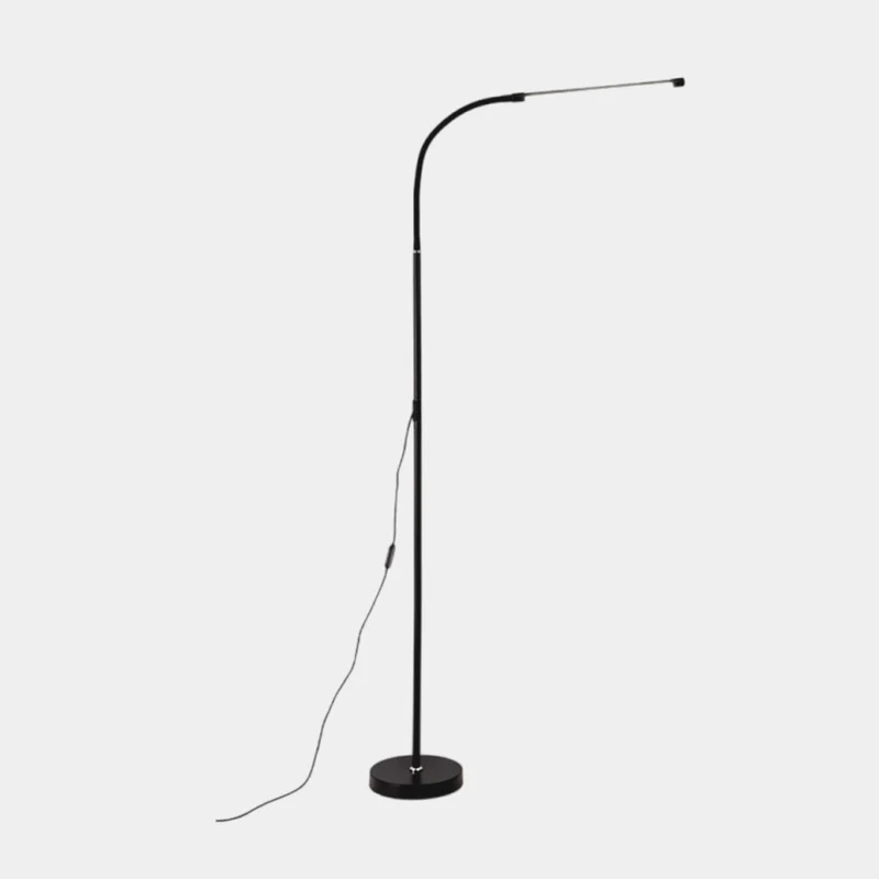 Floor Lamp Minimalist Slim LED Dimmable for Study, Black