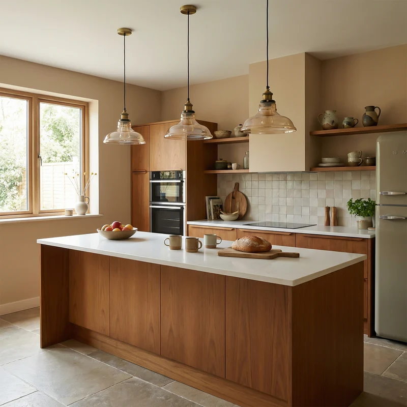 Hängelampe aus Rauchglas für Wohnzimmer und Schlafzimmer – Ornelica