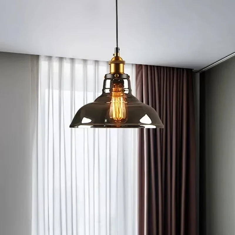 Hängelampe aus Rauchglas für Wohnzimmer und Schlafzimmer – Ornelica