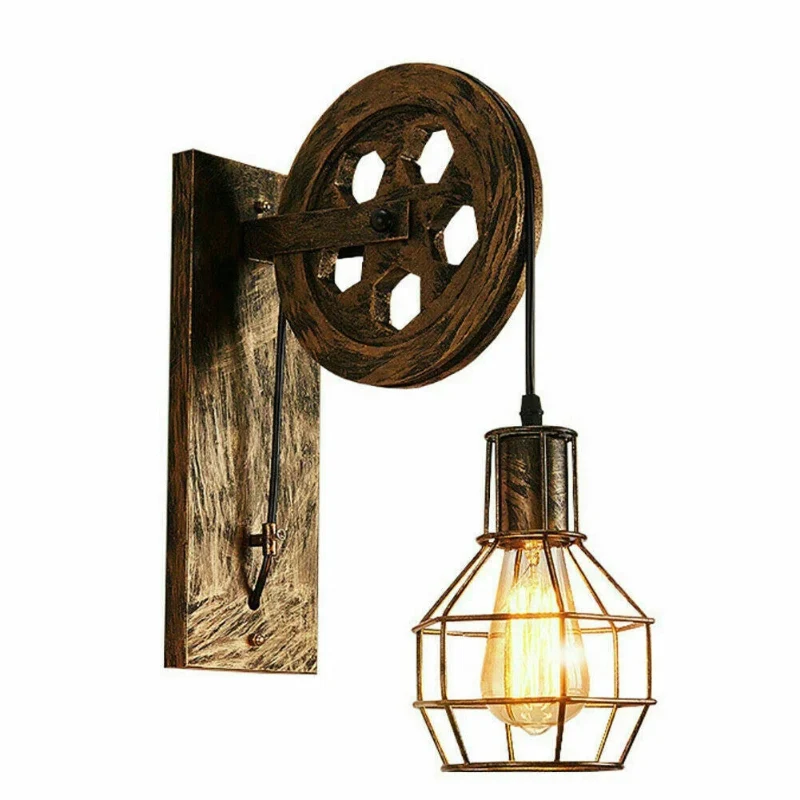 LEDSONE Vintage Rad-Wandlampe Industrial Flur ~3662