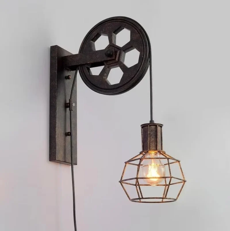 LEDSONE Vintage Rad-Wandlampe Industrial Flur ~3662