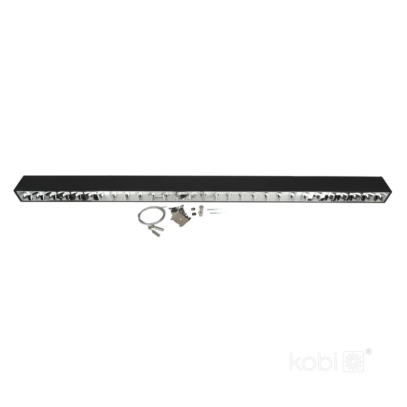 LED Linear Pendelleuchte | Bürolampe | Schwarz | 120cm | 20W-30W-40W | UGR19 | Einstellbare CCT-Lichtfarbe