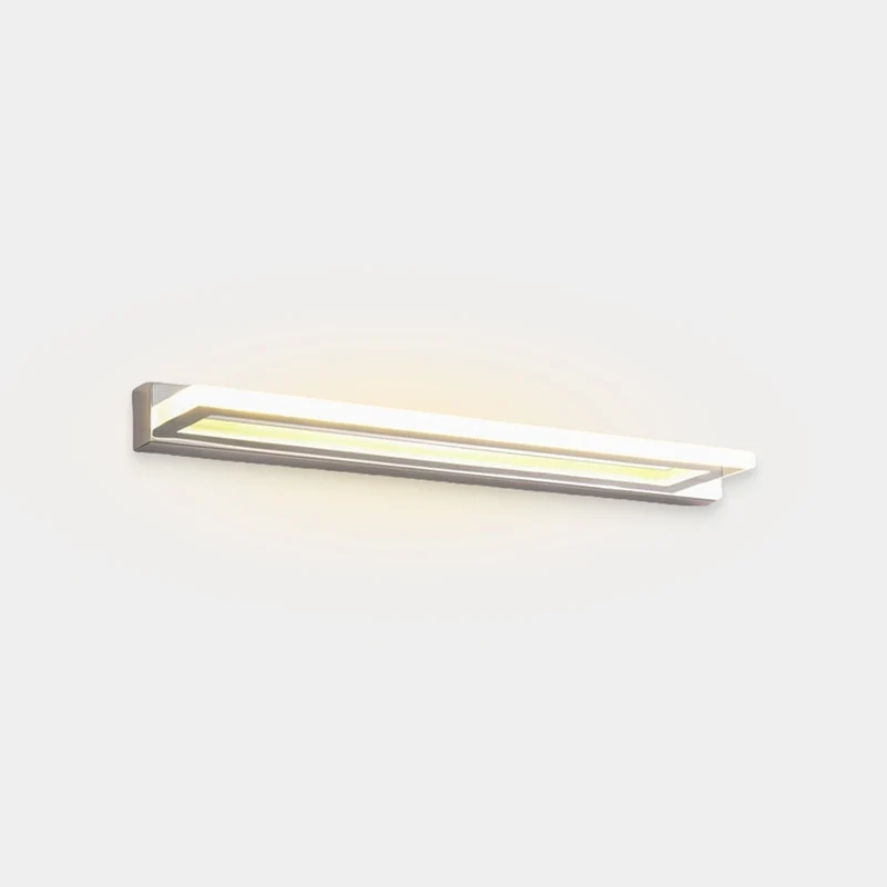 Vanity Mirror Sconce Wall Light Minimalist Rectangle LED, Chrome