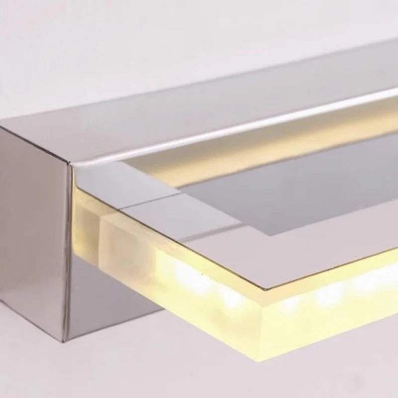 Vanity Mirror Sconce Wall Light Minimalist Rectangle LED, Chrome