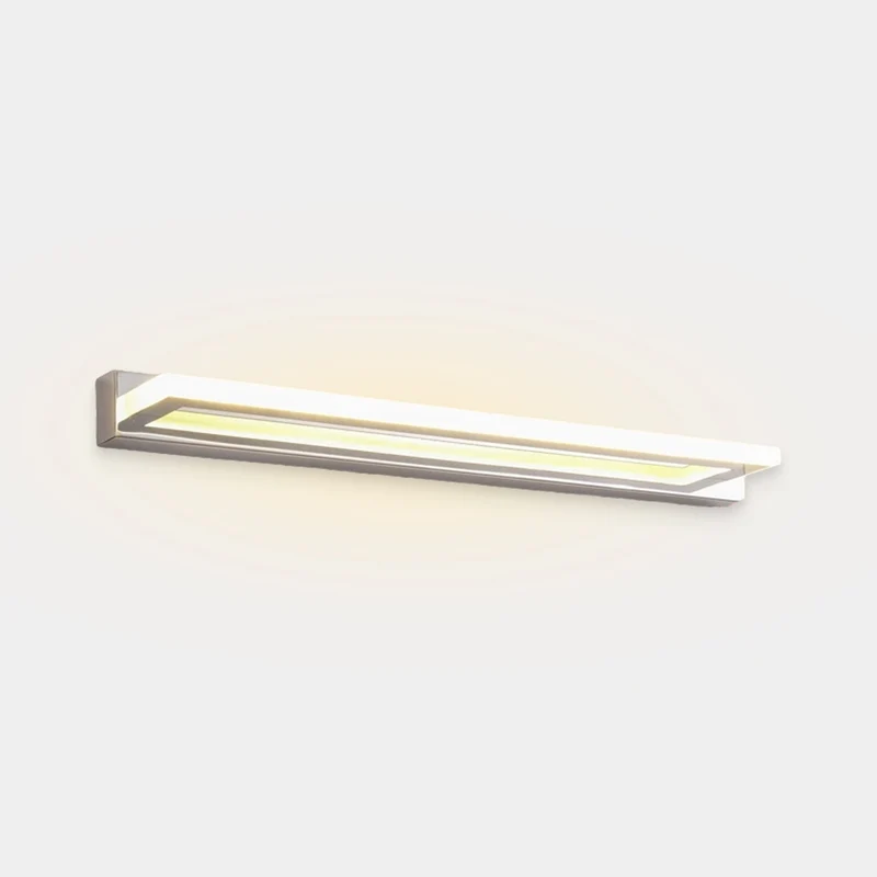 Vanity Mirror Sconce Wall Light Minimalist Rectangle LED, Chrome