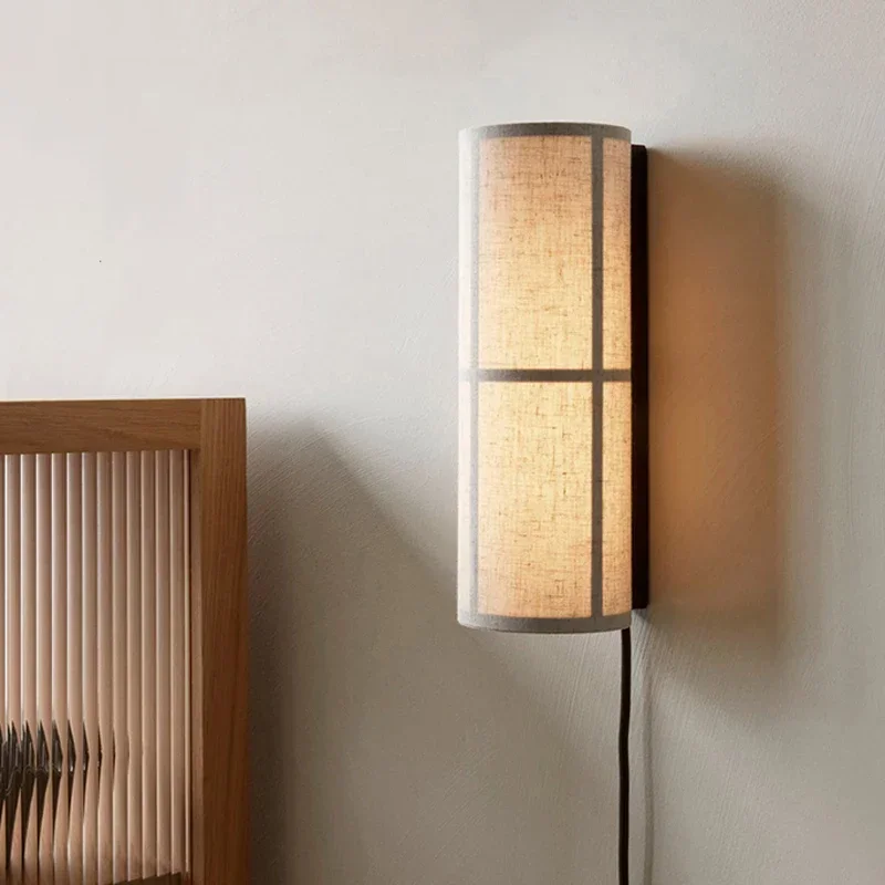 Vintage Stoff-Wandleuchte für Schlafzimmer – Zénitude