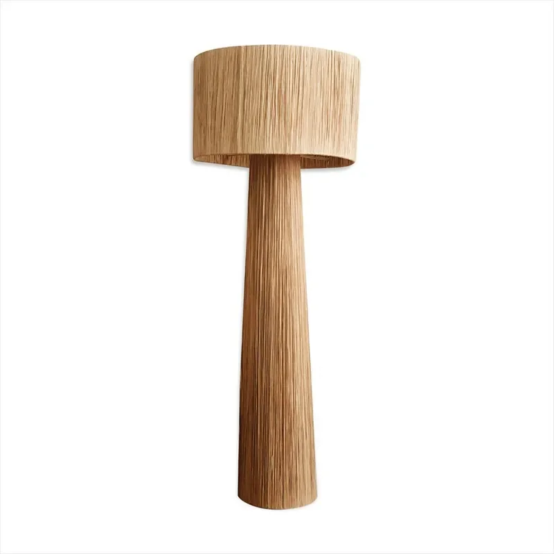 Geflochtene Stehlampe aus Rattan im japanischen Stil – Kansora