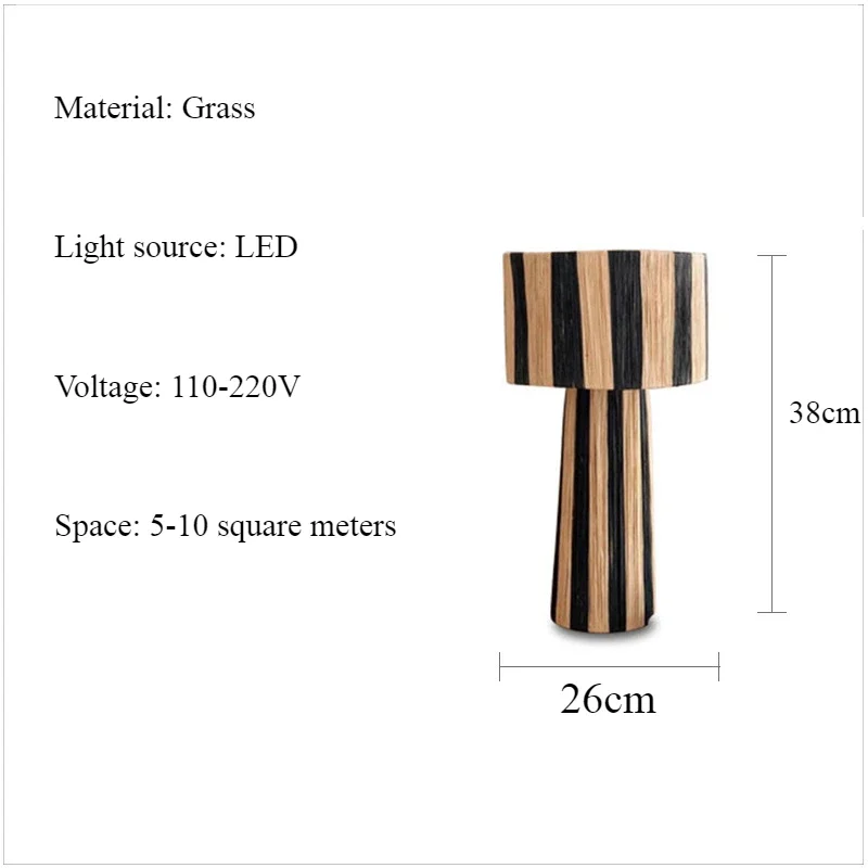 Geflochtene Stehlampe aus Rattan im japanischen Stil – Kansora