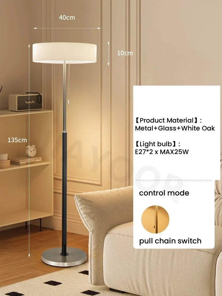 Stehlampe aus Glas und Holz für Wohnzimmer – Armonilleu