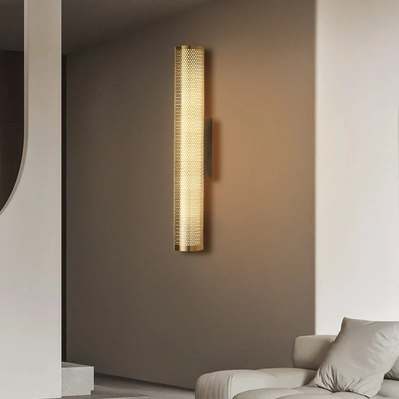 Wandleuchte aus goldenem Mesh für Schlafzimmer – Veranys