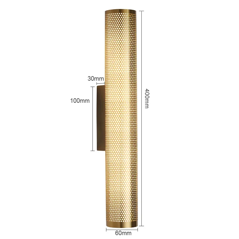Wandleuchte aus goldenem Mesh für Schlafzimmer – Veranys