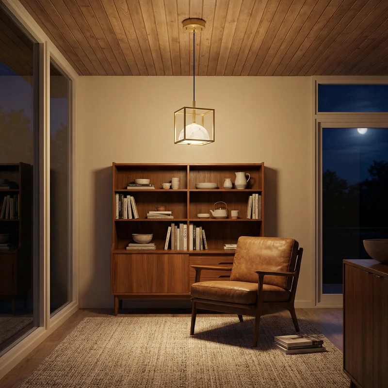 Minimalistische Kupfer-Hängeleuchte für Schlafzimmer – Arionelle