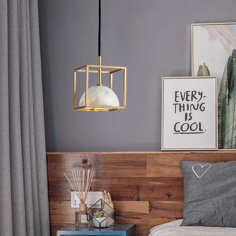 Minimalistische Kupfer-Hängeleuchte für Schlafzimmer – Arionelle