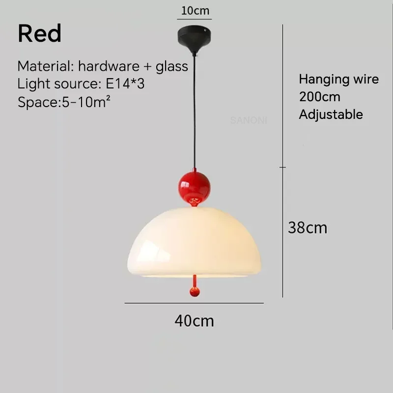 Moderne Hängeleuchte aus cremefarbenem Glas für Schlafzimmer und Arbeitszimmer – Célorion