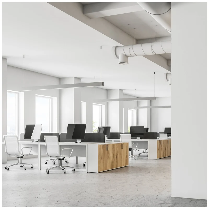 LED Linear Pendelleuchte | Bürolampe | Weiß | 120cm | 30W | UGR <19 | Einstellbare CCT-Lichtfarbe