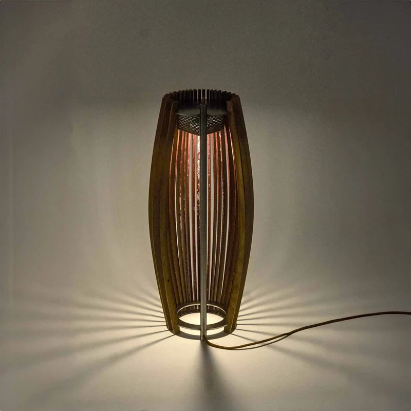 Wood Floor Lamp IBLA by Francesco De Luca e Andrea Riva for Winetage
