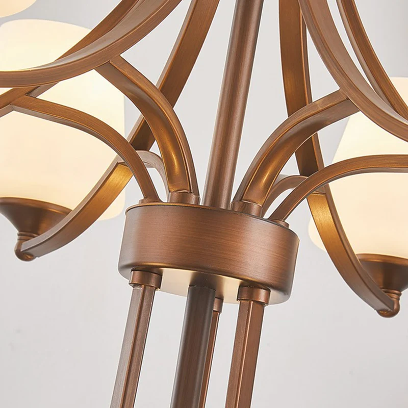 Chandelier Grand Long Tiered Glass Cup for High Ceiling
