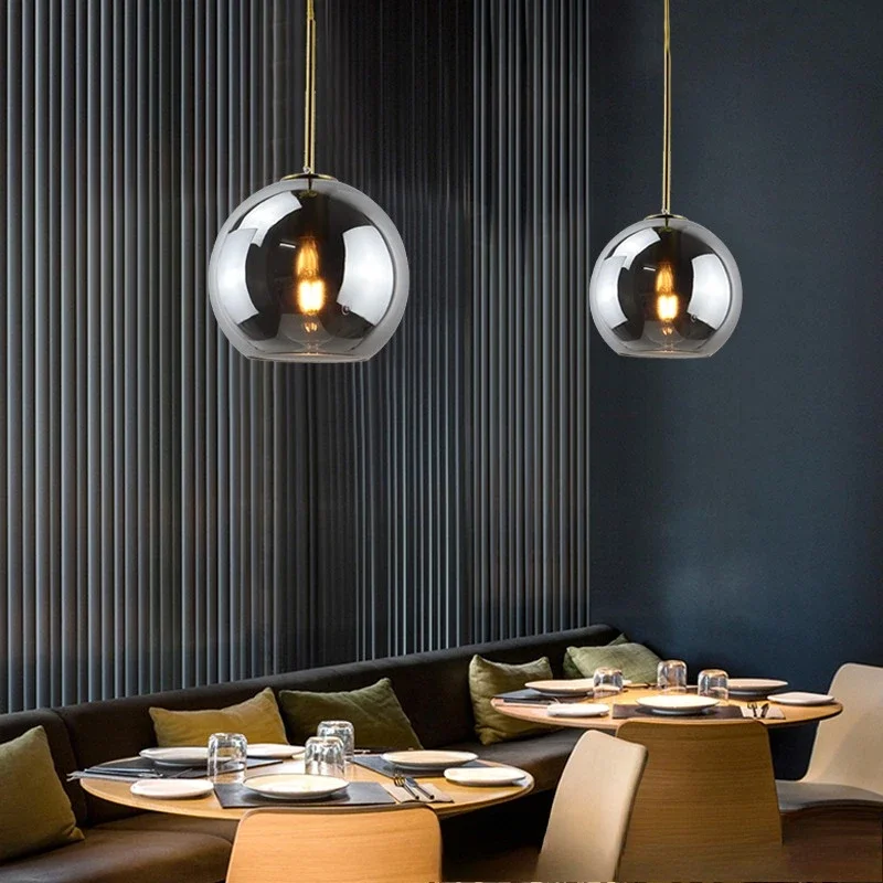 Rauchglas-Pendelleuchte für Esszimmer – Ombrelia