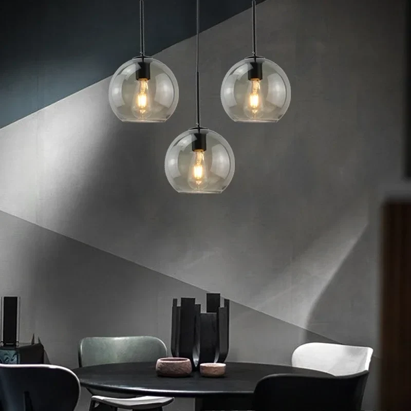 Rauchglas-Pendelleuchte für Esszimmer – Ombrelia