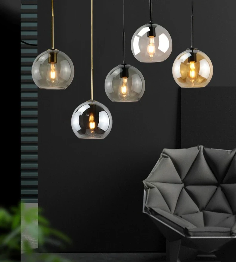 Rauchglas-Pendelleuchte für Esszimmer – Ombrelia