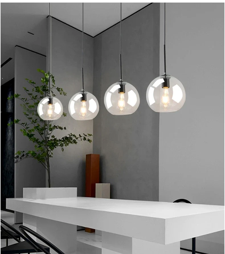 Rauchglas-Pendelleuchte für Esszimmer – Ombrelia