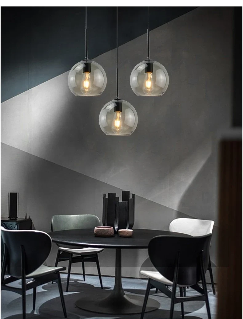 Rauchglas-Pendelleuchte für Esszimmer – Ombrelia