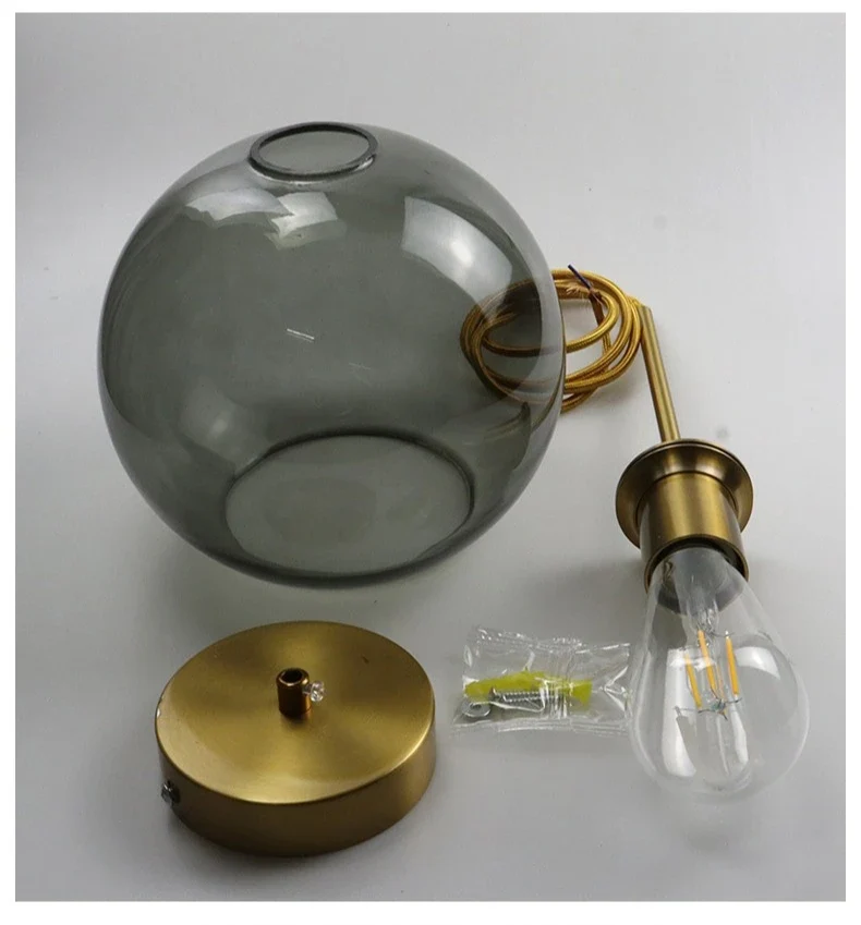 Rauchglas-Pendelleuchte für Esszimmer – Ombrelia