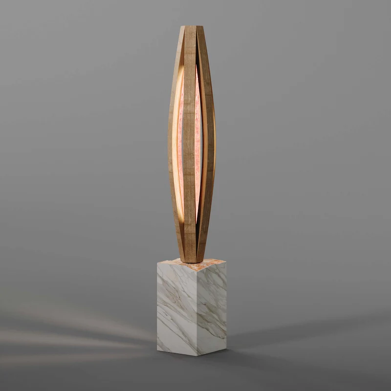 Wood Floor Lamp PIENZA by Massimo Martino, Francesco De Luca e Andrea Riva for Winetage